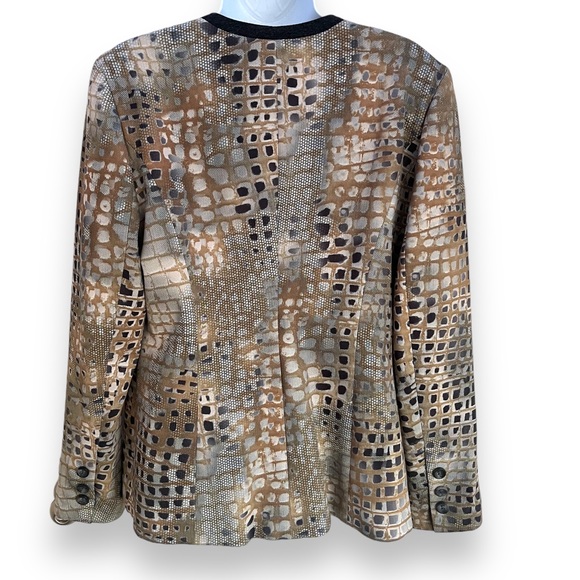 Iris Setlakwe Snake Print Single Button Blazer Size 12 - Picture 2 of 6